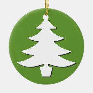trees - green ceramic tree decoration