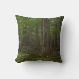 Trees, Green Forest Earth Day Nature Art Cushion