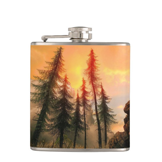 Trees Hip Flask (Front)