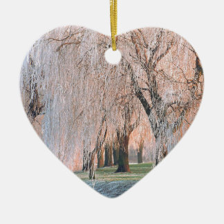Trees Ice Covered Willow Ceramic Tree Decoration