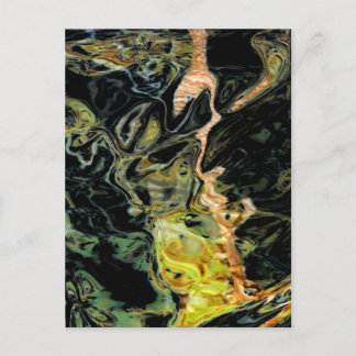 "Trees in a Field, Autumn" Abstract Landscape Postcard