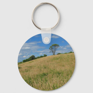 Trees in a Wheat Field Key Ring