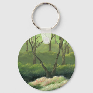 Trees in an Enchanted Forest Key Ring