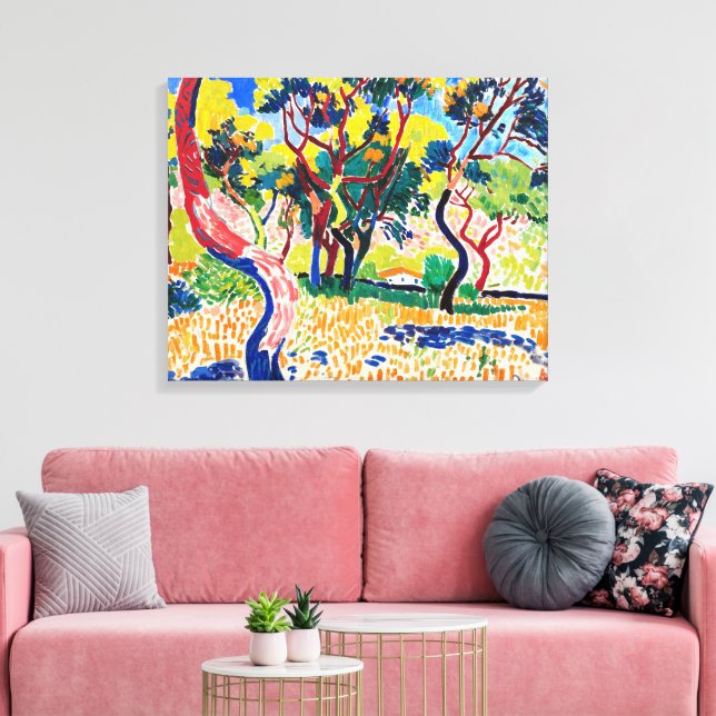 Trees in Collioure | Andre Derain | Canvas Print (Insitu(LivingRoom))