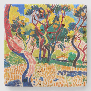 Trees in Collioure Andre Derain Stone Coaster