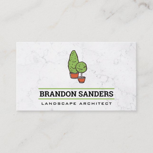 Trees in Potted Plants | Landscaper Business Card (Front)