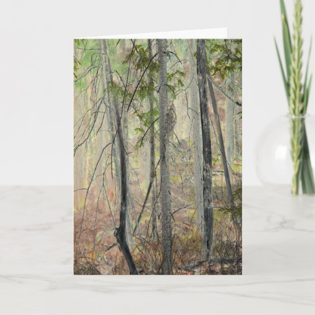 "Trees in Spring" Digitally Transformed Forest Card (Front)
