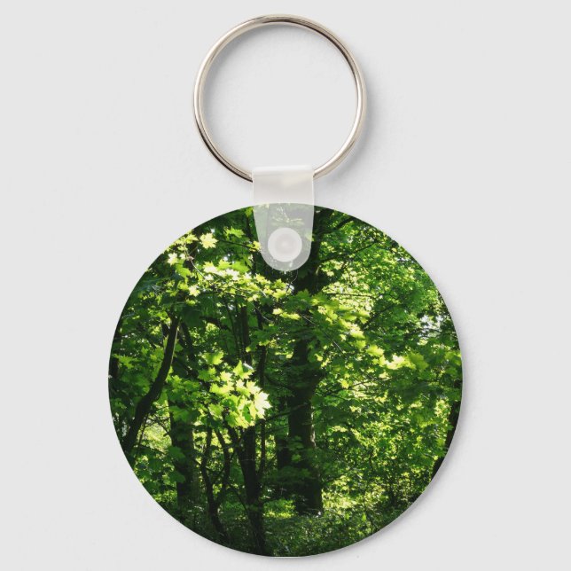 Trees in the Spring. Bute Park, Cardiff. Wales Key Ring (Front)