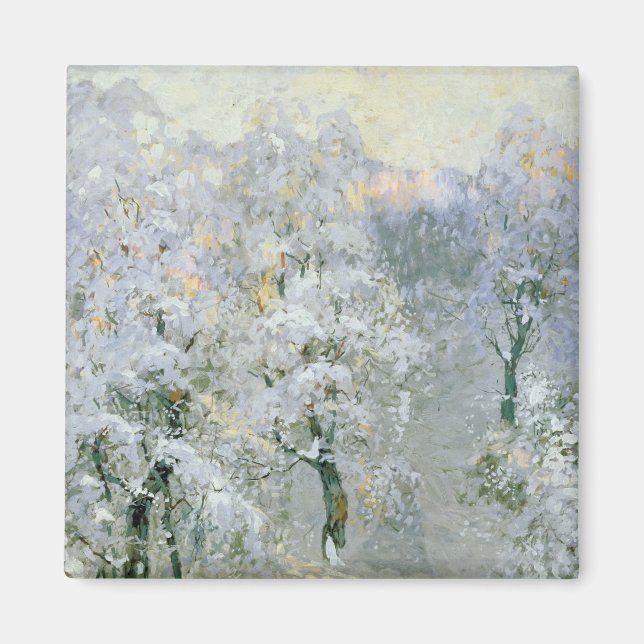 Trees in Wintry Silver, 1910 Magnet (Front)
