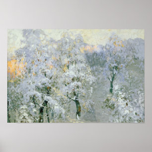 Trees in Wintry Silver, 1910 Poster