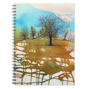 Trees Landscape Watercolor Art Notebook