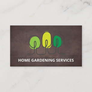 Trees Logo   Landscaping   Gardening Services  Business Card
