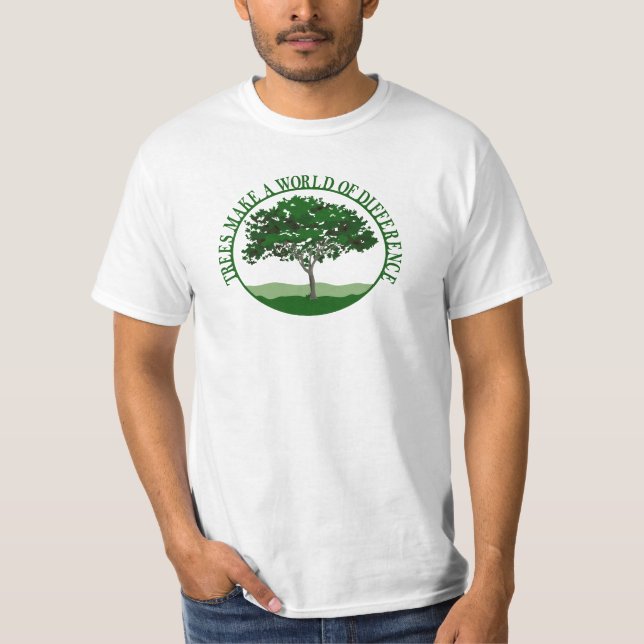 Trees Make a World of Difference Mens Value T T-Shirt (Front)