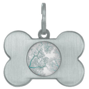 Trees Map 3 Pet ID Tag