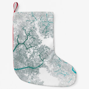 Trees Map 3 Small Christmas Stocking