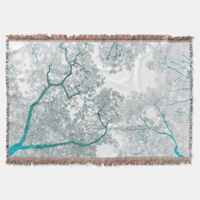 Trees Map 3 Throw Blanket (Front)