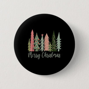 Trees Merry Christmas Xmas Santa Holiday Family Ma 6 Cm Round Badge