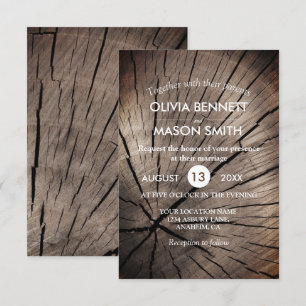Trees & Nature Textured Wedding Invitation