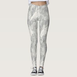 trees NC silver leggings