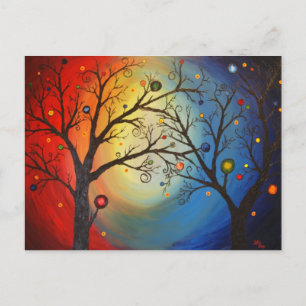 Trees of lights postcard