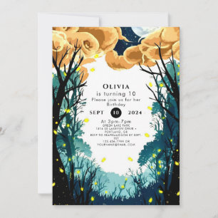 Trees of Pastel Woodland Birthday Invitation