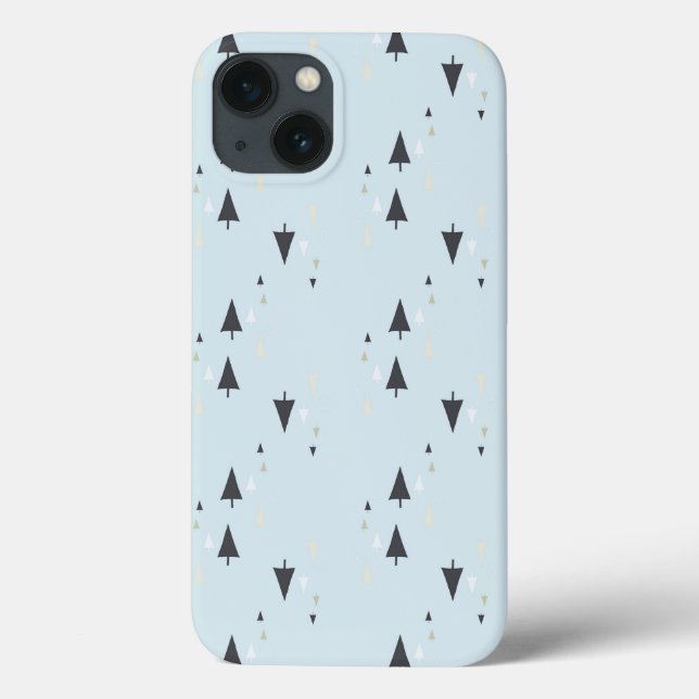 Trees on Blue Background Case-Mate iPhone Case (Back)