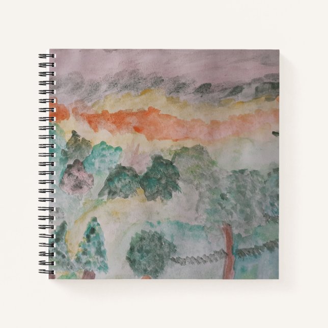 Trees On The Bay Spiral Notebook (Front)