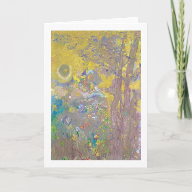 Trees on Yellow Background, Redon Card (Front)