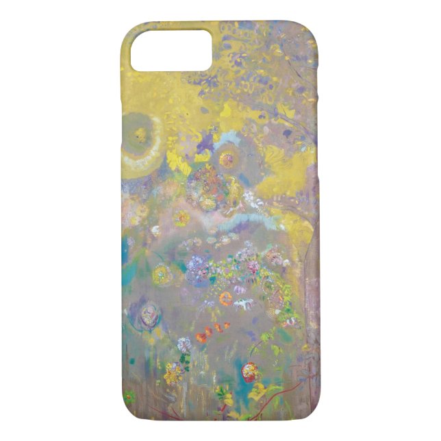 Trees on Yellow Background, Redon Case-Mate iPhone Case (Back)