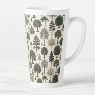Trees Pattern Latte Mug