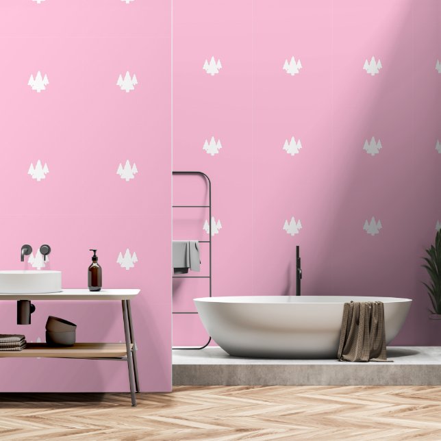 Trees Pink   Wallpaper (Bathroom)
