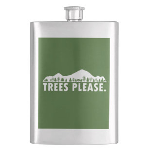 Trees Please Hip Flask