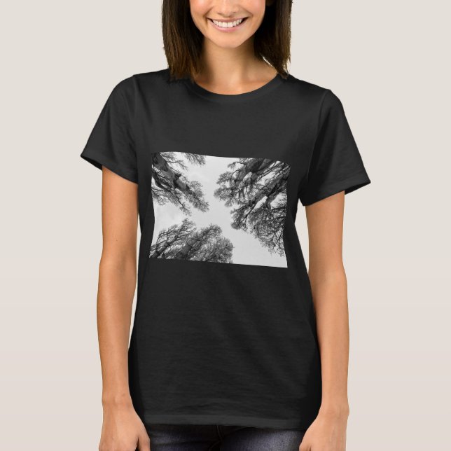 Trees reaching to sky T-Shirt (Front)