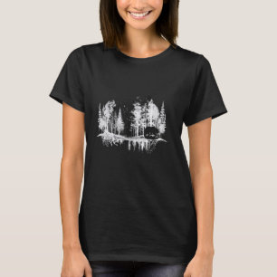 Trees Reflection Wildlife Nature Animal Bear Outdo T-Shirt