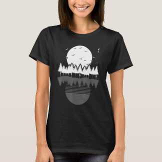 Trees Sunset Outdoor Birds Forest Reflection Wildl T-Shirt