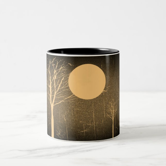 Trees under the Moon Vintage Mugs (Center)