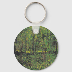 Trees & Undergrowth by Van Gogh Key Ring
