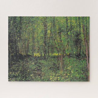 Trees & Undergrowth by Van Gogh Painting Art Jigsaw Puzzle