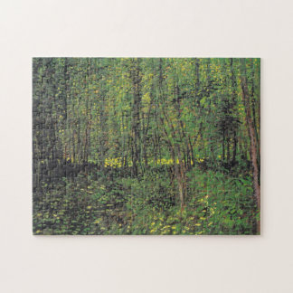 Trees & Undergrowth by Van Gogh Painting Art Jigsaw Puzzle