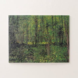 Trees & Undergrowth by Van Gogh Painting Art Jigsaw Puzzle