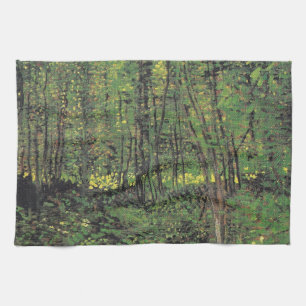 Trees & Undergrowth by Van Gogh Tea Towel