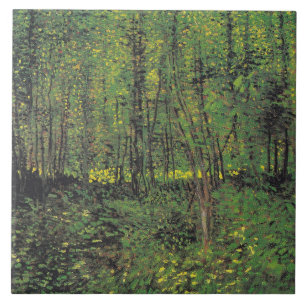 Trees & Undergrowth by Van Gogh Tile