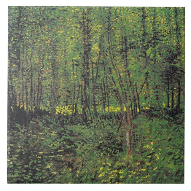 Trees & Undergrowth by Van Gogh Tile (Front)