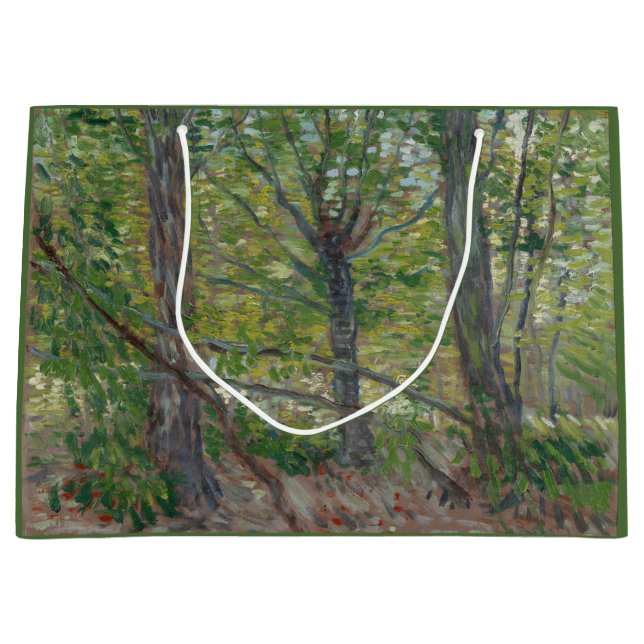 Trees,Vincent van Gogh Large Gift Bag (Front)