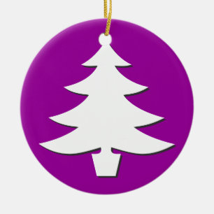trees - violet ceramic tree decoration