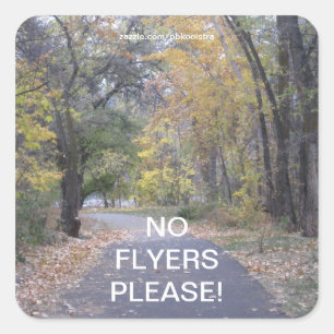 Trees Walk Path No Flyers Please Sticker
