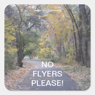 Trees Walk Path No Flyers Please Sticker