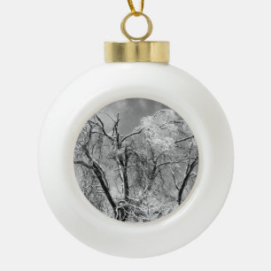 trees wear winter ceramic ball christmas ornament
