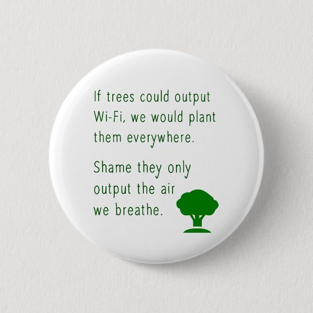 Trees / Wi-Fi / Save The Planet / Green Badge (Front)
