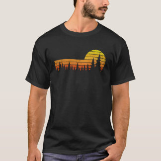 Trees Wildlife Nature Vintage Forest Sunset Man Wo T-Shirt